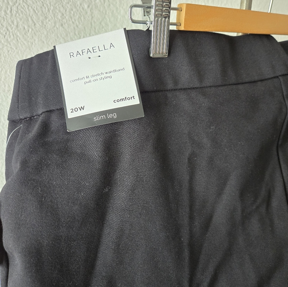 Rafaella Women's Black Comfort Fit Pull On Slim Leg Stretch Knit Fabric Sz 20W - Picture 4 of 5